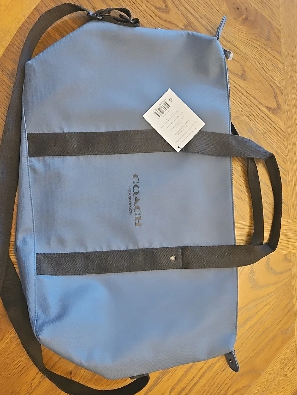 Coach Blue Weekend Bag with Black Straps